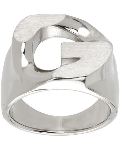 Givenchy Silver G Chain Ring - Metallic