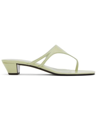 The Row Thong Heeled Sandals - Black