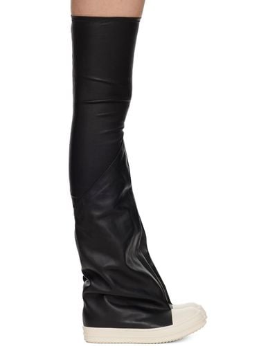 Rick Owens Black Flared Boots