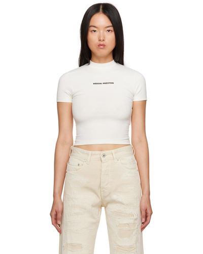 Heron Preston Micro t-shirt blanc cassé - Multicolore