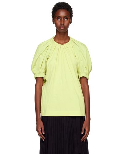 3.1 Phillip Lim T-shirt vert à manches bouffantes - Multicolore