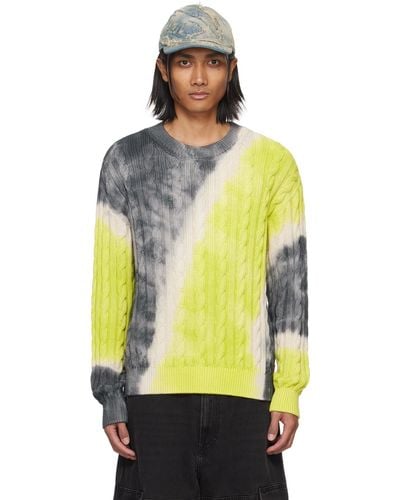 DIESEL Green & Gray K-janci Sweater - Multicolor