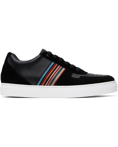 Paul Smith Black Signature Stripe Fermi Sneakers