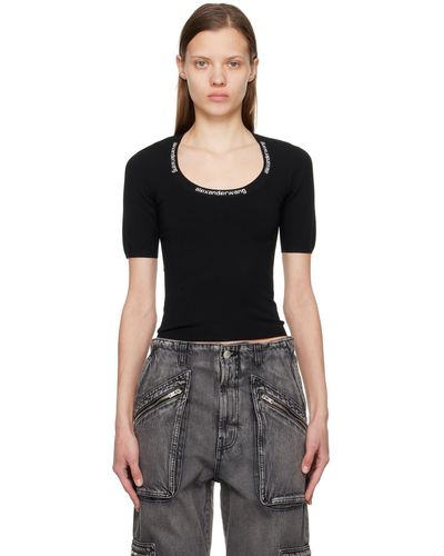 T By Alexander Wang Black Bodycon T-shirt