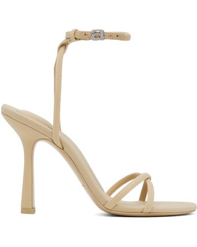 Alexander Wang Beige Dahlia 105 Heeled Sandals - Metallic