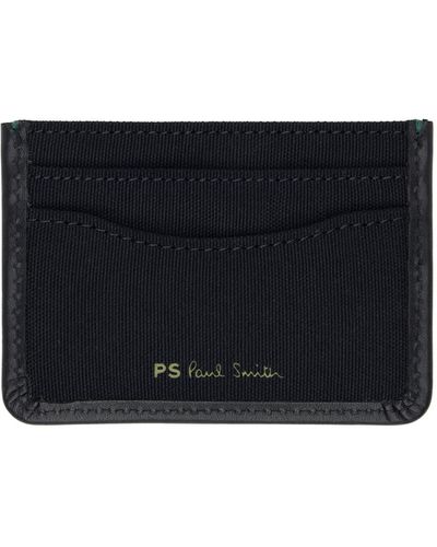 PS by Paul Smith Porte-cartes bleu marine à image à logo - Noir