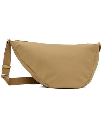 The Row Beige Small Slouchy Banana Pouch - Black
