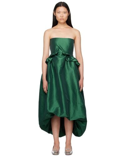 Kika Vargas Ssense Exclusive Green Midi Dress