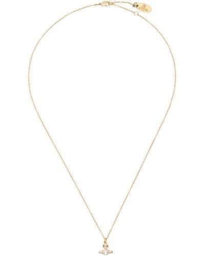 Vivienne Westwood ゴールド Balbina ペンダント ネックレス - ホワイト
