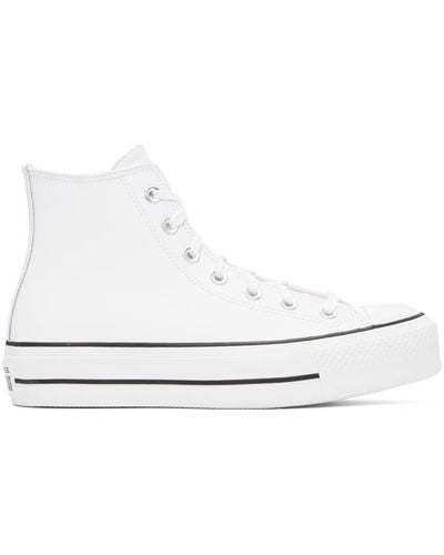 Converse White Chuck Taylor All Star Lift Trainers - Black