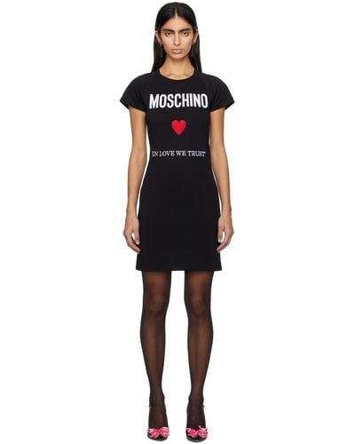 Moschino Black 'in Love We Trust' Minidress