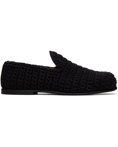 JW Anderson Crotchet Loafers - Black