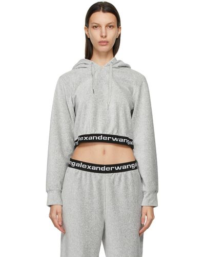 alexanderwang t stretch corduroy hooded t shirt