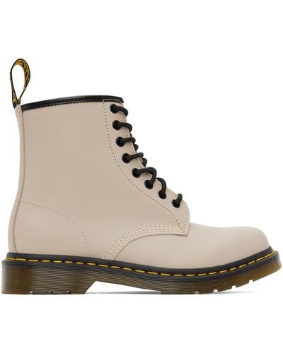 Dr. Martens Taupe 1460 Boots - Black