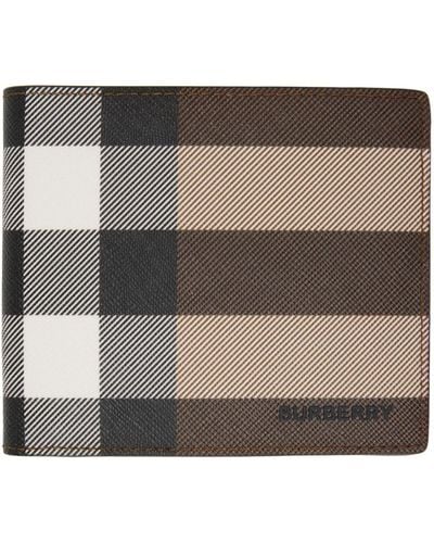 Burberry Brown Check Wallet - Gray