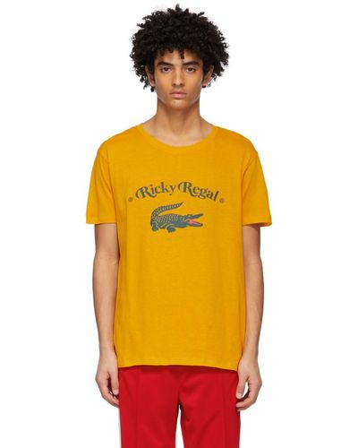 Lacoste Yellow Ricky Regal Edition Print T-shirt