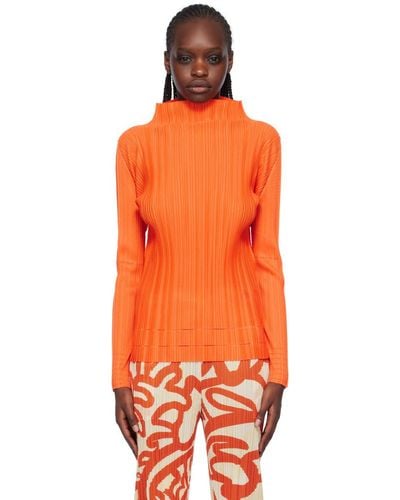 Bright orange 2024 turtleneck sweater