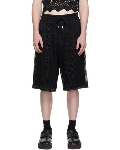 Dries Van Noten Black Panelled Shorts