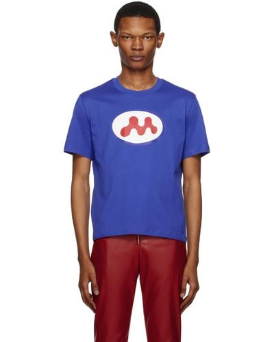 Mowalola ブルー Walkman Tシャツ