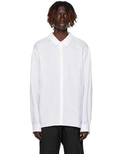 Commas Button Shirt - White