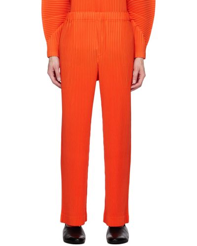 Homme Plissé Issey Miyake Pantalon monthly color august - Rouge