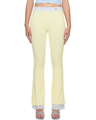 Gcds Flare Trousers - Yellow
