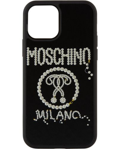 Moschino Double Question Mark Iphone 12/12 Pro ケース - ブラック