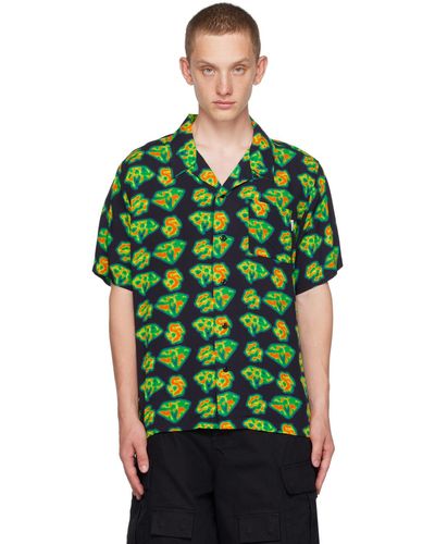 BBCICECREAM Chemise noir et vert à motif graphique