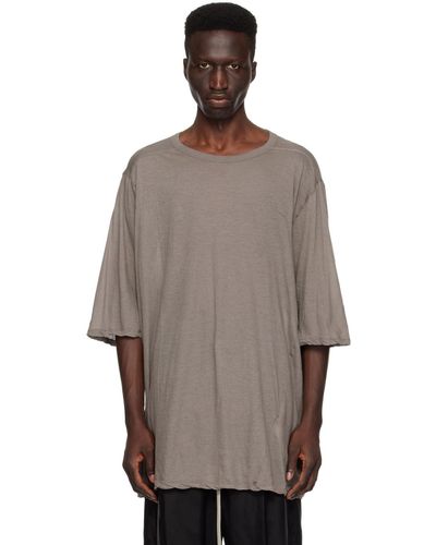 Rick Owens T-shirt gris à col ras du cou - Multicolore
