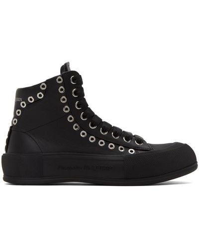 Alexander McQueen Black Plimsoll Sneakers