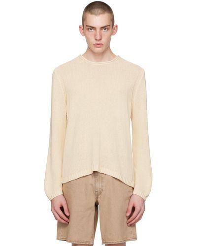 Guess USA Rolled Edge Sweater - Natural