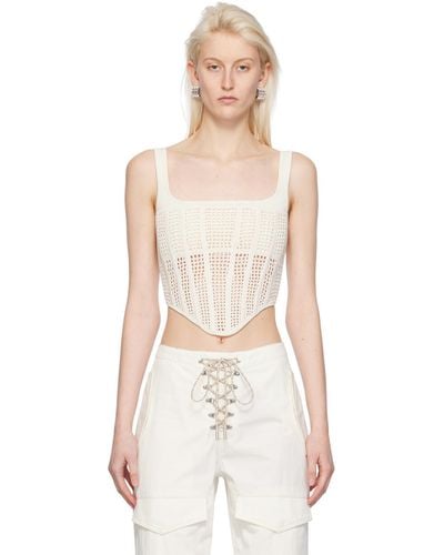 Dion Lee Off-white Suspend Tank Top - Natural