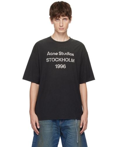 Acne Studios ディストレス Tシャツ - ブラック