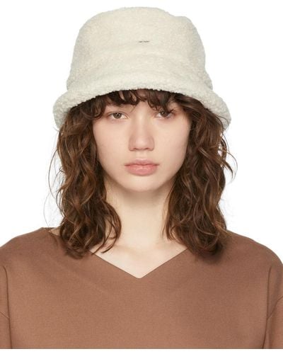 HUGO Off- Fleece Bucket Hat - Brown
