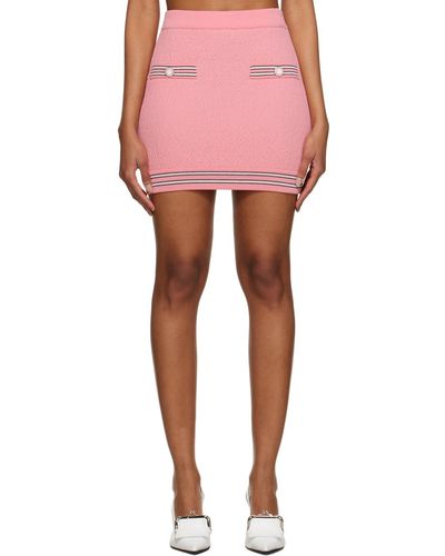 Pushbutton Button Miniskirt - Pink