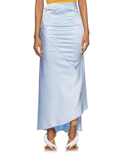 OTTOLINGER Blue Multiline Maxi Skirt