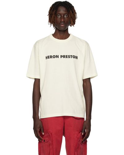 Heron Preston オフホワイト This Is Not Tシャツ - レッド