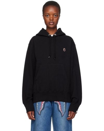 A Bathing Ape 'ape Head' One Point Hoodie - Black