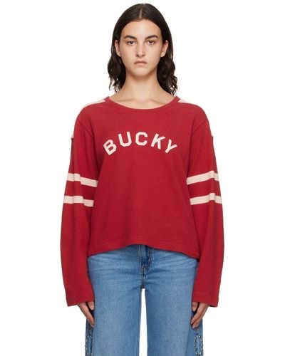Bode Red 'bucky' Sweatshirt