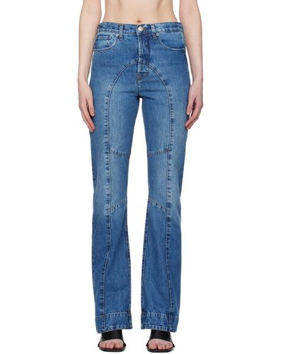 Edward Cuming Panelled Jeans - Blue
