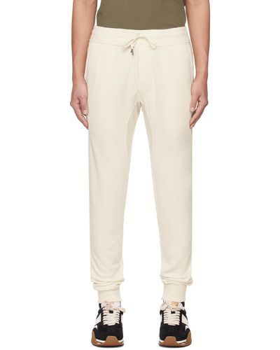 Tom Ford Pantalon de survêtement léger blanc cassé - Neutre