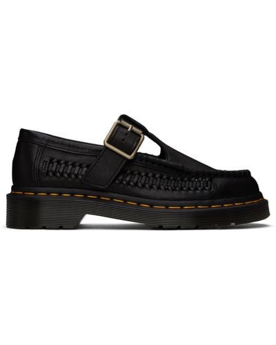 Dr. Martens Adrian T-Bar Leather Loafers - Black