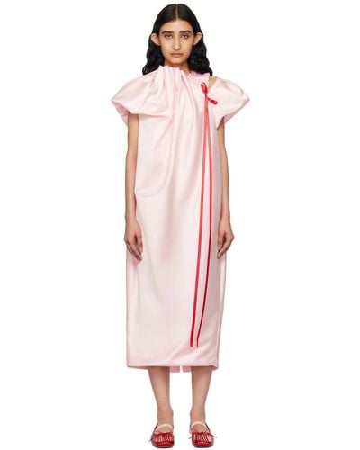 Simone Rocha Pleated Midi Dress - Multicolour