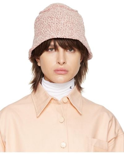 BY FAR Pink Robbie Bucket Hat - Natural