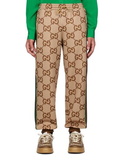 Gucci Tan Jumbo gg Lounge Pants - Multicolour