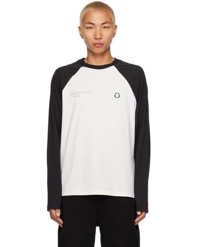 Moncler Genius 7 Moncler Frgmt Hiroshi Fujiwara Black Printed Long Sleeve T-shirt
