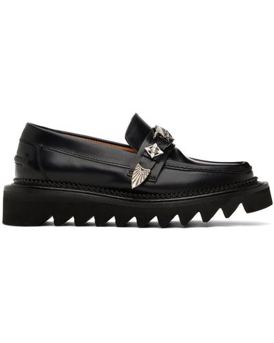Toga Leather Loafers - Black