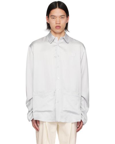 WOOYOUNGMI Chemise grise à rayures - Blanc