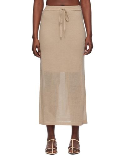Lauren Manoogian Layer Maxi Skirt - Natural