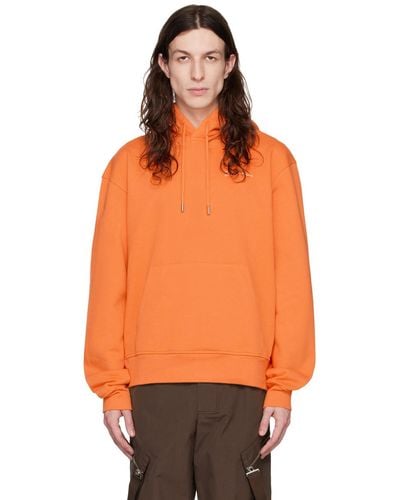 Jacquemus Orange 'le Sweatshirt Brodé' Hoodie